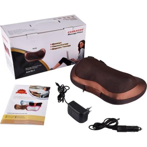 Electric Relaxation Massage Pillow Vibrator Shoulder Back Heating Kneading Infrared therapy for shiatsu Neck Massage