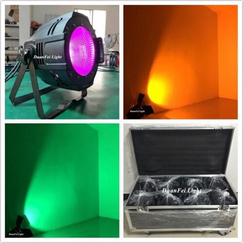 Flycase) 8pieces LED Par Barn Door High Power Aluminium Case Stage Lighting 200W RGBWAUV 6in1/RGBW 4in1