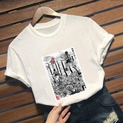 Attack On Titan Cosplay Custome Anime Women Tshirt Short Sleeves Oversize Female Attack On Titan Tshirt for Girls Fast Shipping