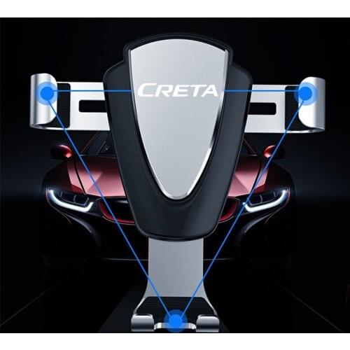 Gravity bracket for car air outlet Metal air outlet car phone holder Gravity car phone holder for hyundai creta accessories