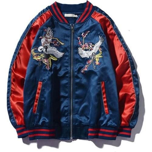 Spring and Autumn Japanese Yokosuka Embroidered Jackets Harajuku Style Men and Women Short Jacket Baseball Wear Coat