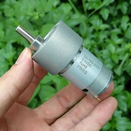 Micro 37MM Full Metal Gearbox Gear Motor DC 5V 6V 194RPM Slow Speed Large Torque for Smart Lock