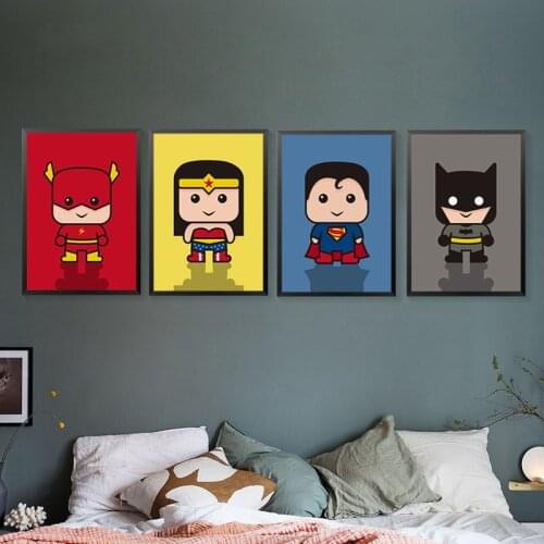 Marvel cartoon canvas painting superhero posters and prints print canvas pictures childrens room home wall decoration kid gifts