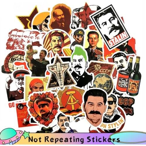 10/50pcs/lot Soviet Union Stalin USSR CCCP HET Stickers For Refrigerator Motorcycle Skateboards Laptop Luggage Toy Guitar