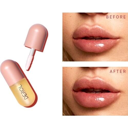 DEROL Genuine Plant Lip Plumping Liquid To Increase Plump Lip Moisturizing Essence Lip Plumping Oil