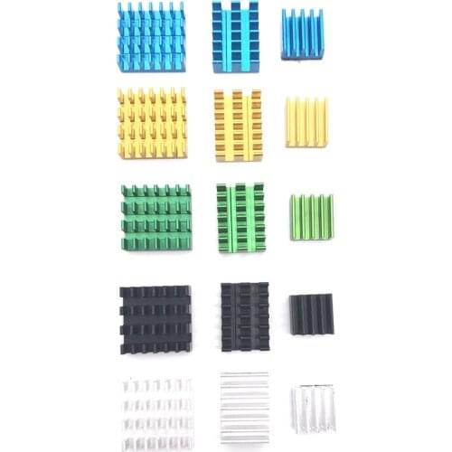 Raspberry Pi 3/4 Heat Sink Aluminum Heatsink Cooler Kit Radiator Colden Green Black Blue for Raspberry Pi 3/4 Model B