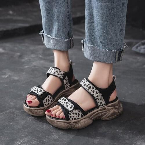 Chunky Platform Wedge Women Sandals Summer Beach Open Toe Woman Sandalias Breathable Thick Sole Casual Footwear Sport Sabdals