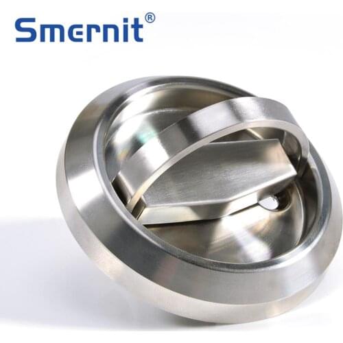Stainless Steel Hidden Cabinet Knobs and Handles Round Recessed Cupboard Pulls Concealed Door Drawer Furniture Handles
