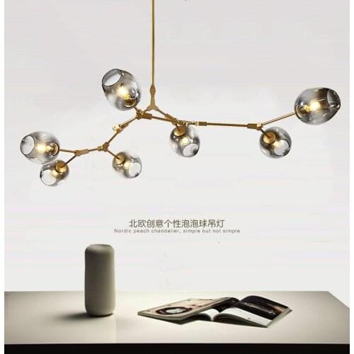 Modern hanglamp glass ball living room restaurant Home Decoration E27 Light Fixture lustre pendente hanging ceiling lamps