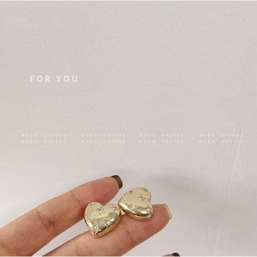 Super Fairy S925 Love French OL Style Small Earrings fFemale Temperament Simple Sen Earrings Party Fashion Earrings