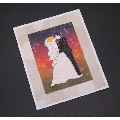 Wedding kiss cutting mold mold embossing card scrapbooking card album decoration metal crafts