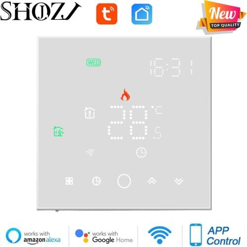 SHOJZJ Tuya Wifi Thermostat for Boiler/Electric/Water Floor Heating Home Temperature Controller Work with Alexa Google Home