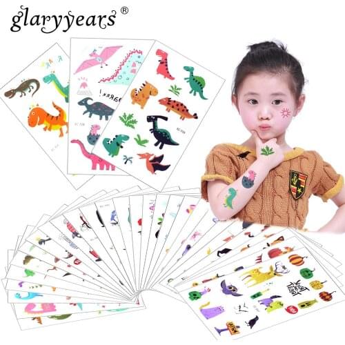 Glaryyears 3 Pieces/Set Temporary Tattoo Sticker Fake Tatoo Flash Tatto Waterproof Small Body Art Children 15 Designs