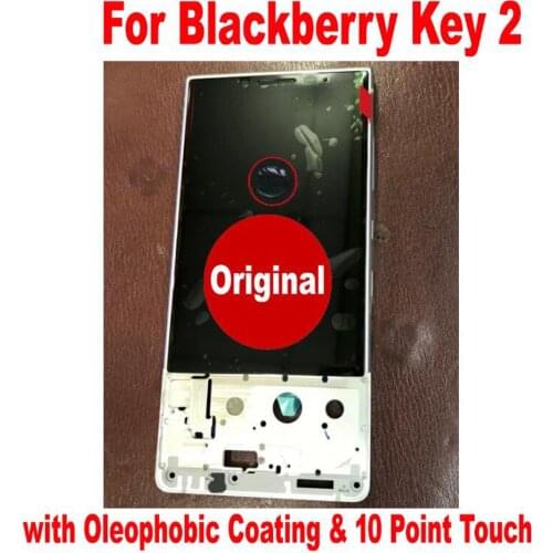 Original Best Working Glass LCD Display Touch Screen Digitizer Assembly Sensor + Frame Pantalla For Blackberry KEY2 Key Two