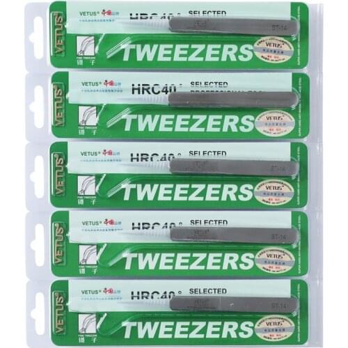 10pcs/Lot Vetus Eyelash Tweezers for 3D/6D Volume Eyelash Extension High Presicion Tweezers ST Series