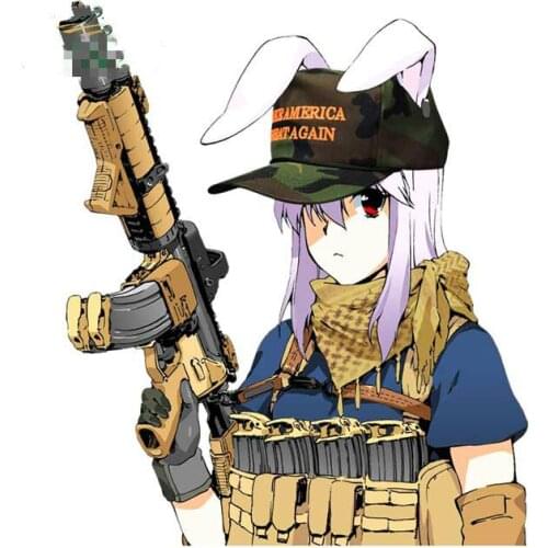 13cm x 11.3cm for Maga Hat Tacticool Bunny Decal Scratch-proof Car Stickers and Decals Waterproof Car Accessories