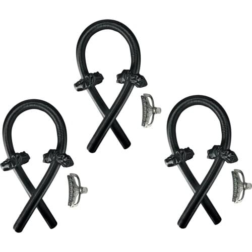 3x Heatless Curling Rod Headband Silk Ribbon Curler Women Formers DIY Black No Heat Roller Silk Hair Rollers