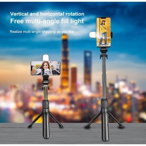 5 In 1 Wireless Bluetooth Selfie Stick With Fill Light Handheld Monopod Shutter Foldable Tripod For Mobile Smart Phone Girl Gift