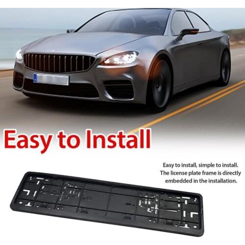 Car EU European License Plate Frame Waterproof Car Vehicle License Plate Frame License Bracket PVC Versatility Frame