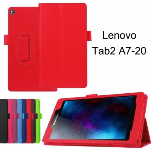Tab 2 A7 10 A7 20 7 Cover Case for Lenovo Tab 2 A7-10f A7-20f A7-10 A7-20 Folding Flio Magnetic Case + Tempered Glass (NOT FREE)