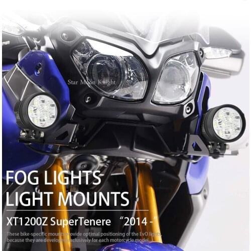 For Yamaha XT 1200 Z XT1200Z XTZ 1200 2014- Fog Lights Auxiliary Bracket Spot Light Mounts Lamp Spotlight Brackets Led Holder