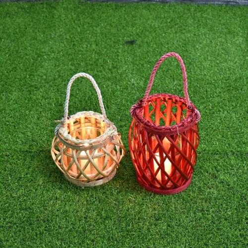 Emp willow lanterns handmade night light Home Furnishing festival decoration windproof bamboo candle lamps