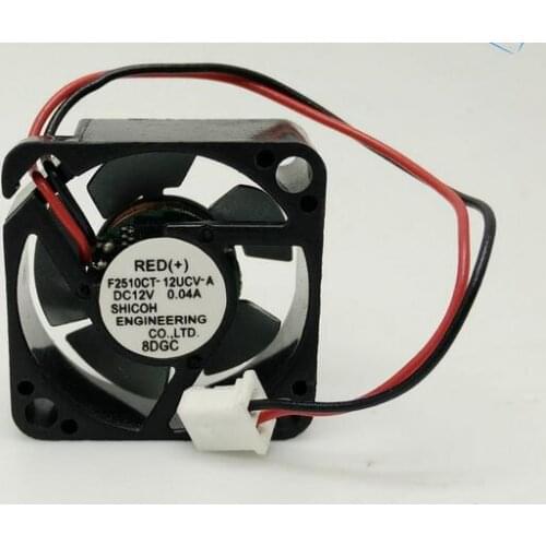 F2510CT-12UCV 12V 0.04A 2.5CM 25*25*10 2 wire iron blade miniature heat sink fan