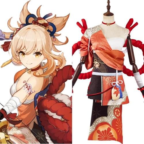 Genshin Impact Yoimiya Cosplay Costume Outfits Halloween Carnival Suit