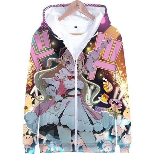 HOLOLIVE VTuber Tsunomaki Watame 3D printed autumn winter Holiday passionate style Men/Women Streetwear Style Zip Kawaii hooded