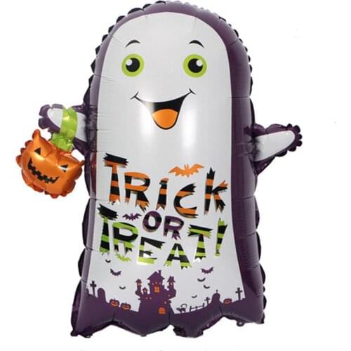 2Pcs 6 kinds Halloween Party Large Balloons Dancing Skeletons Bat Pumpkin Foil Balloon Party Decoration Supplies