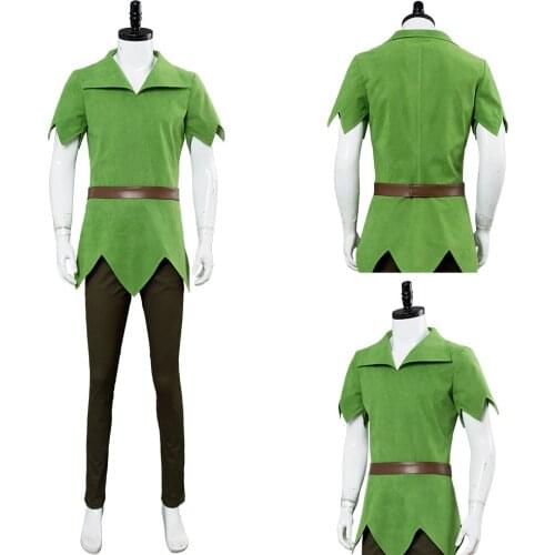 Peter Pan Cosplay Costume Male Version Green Outfits Halloween Carnival Costume Made