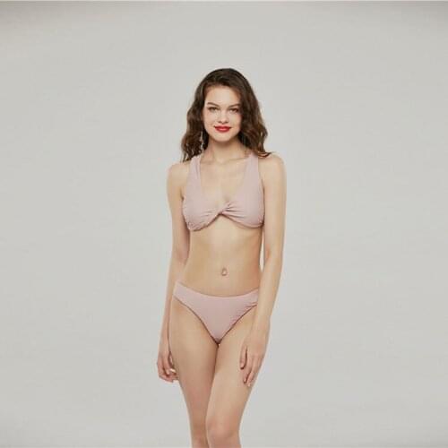 LaFata Womens Push-up Halter Bandage Ruched High Waisted Bottoms Bikini Swimsuits