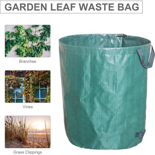 60L/120L/300L Garden Bag Reusable Leaf Sack Trash Can Foldable Garden Garbage Waste Collection Container Storage Bag Bins