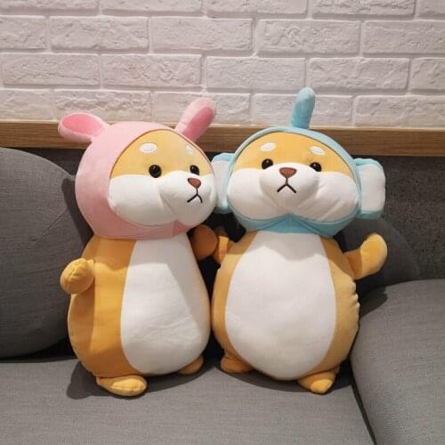 40-100cm Soft Kawaii Fat Shiba Inu Dog Plush Toy Stuffed Cute Animal Cartoon Dog Pillow Lovely Gifts for Girl Children Gifts