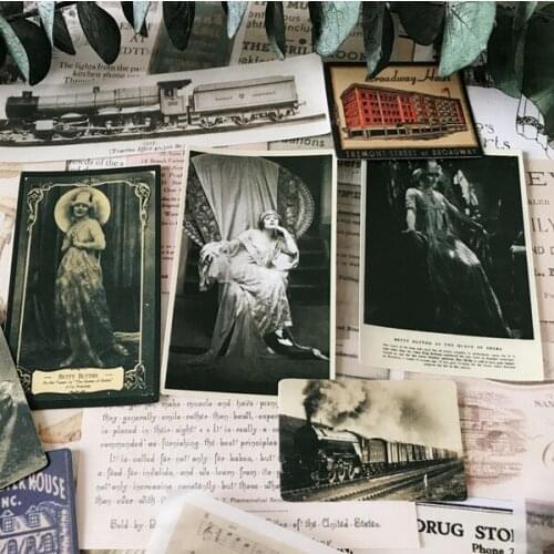 56pcs Vintage Series Material Paper Set for Scrapbooking DIY Projects/Photo Album/Card Making Crafts