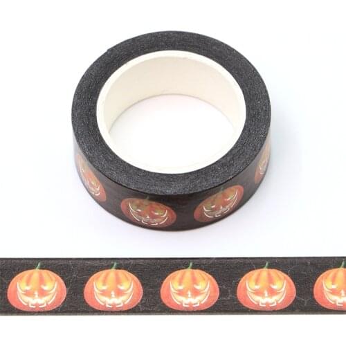 NEW 1PC 15MM*10M Halloween Foil Halloween Pumpkin Decorative Washi Tape Wholesale Masking Tape washi tape stickers
