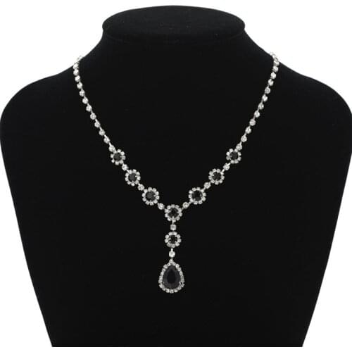 New Design hot sale Fashion Charm Crystal bib choker Necklace rhinestone Chain Necklace jewelry for women 2016 #N137