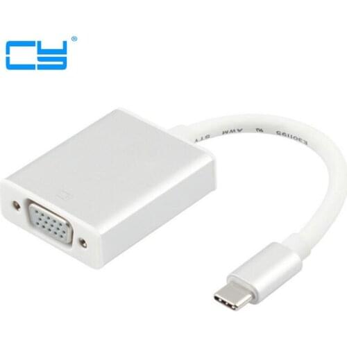 USB 3.1 tipo c Tipo-C USB-C USB3.1 PARA VGA 1080 P cabo conversor adaptador de video HDTV conector 20 cm para for Ma book 12