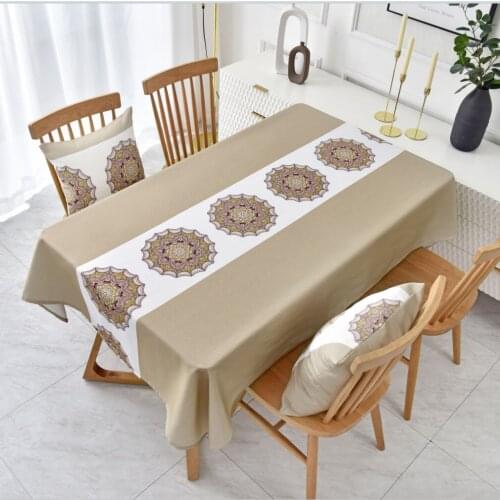 Tablecloth Printing Geometric Color Household Birthday Wedding Party Nappe De Table Cover Rectangular Waterproof Table Cloth