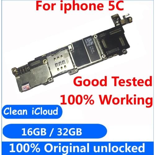 Factory unlocked mainboard with IOS system for iphone 5C 16gb 32gb 100% good working Original motherboard+Full Chips logic board