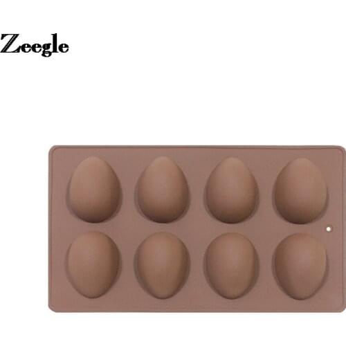Zeegle Easter Egg Shape Silicone Cake Mold Noverty DIY Sugar Craft Tools Bakeware Chocolate Mould Ice Cube Tray Mold
