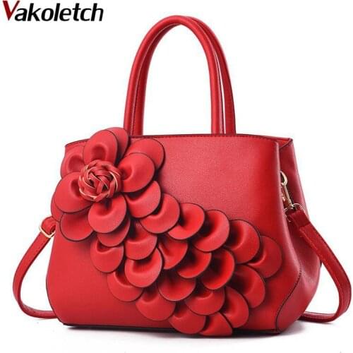 Flower Large Capacity Women Handbag European and American Style Fashion Floral Shoulder Bag Ladies Messenger Bags Bolsos KL490