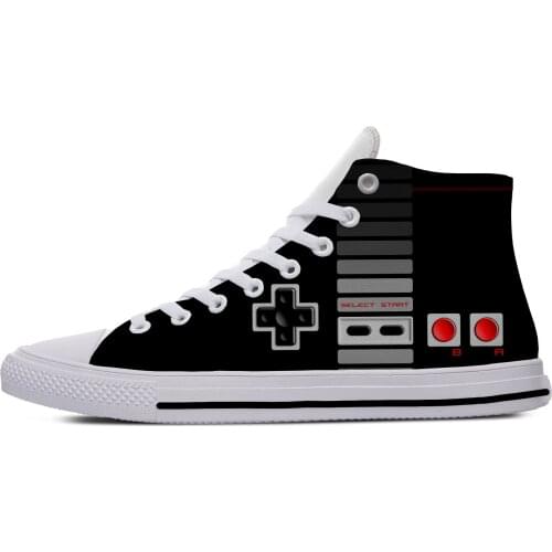 Classic controller video game Fans Console gamer Casual Cloth Shoes High Top Lightweight Breathable 3D Print Men women Sneakers