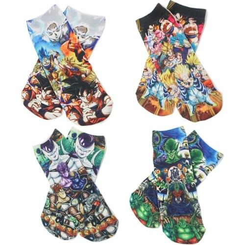 Bandai Dragon Ball Womens Socks Men Anime Shallow Mouth Socks Four Seasons Applicable Casual Socks Sweat-absorbent Breathable