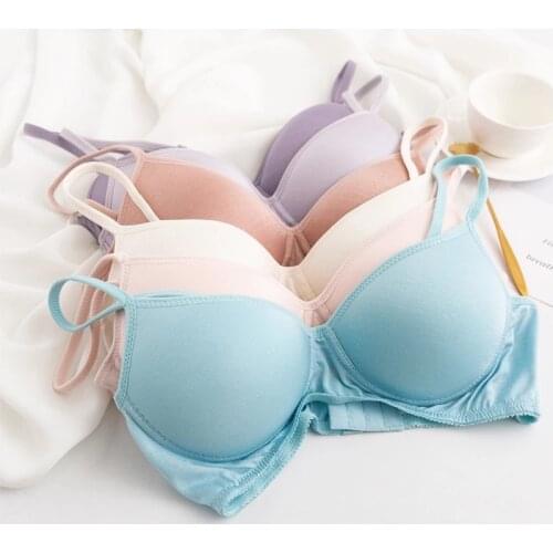 100% Silk lady Bra, Women Pink Blue Nude Beige Red Underwear,Knitted Silk Suitable Sports Wear Wire free Bra , Girl Fit Silk Bra