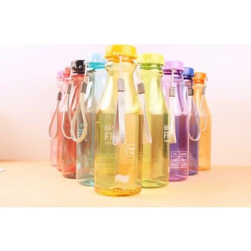 1PC 550ml unbreakable water bottle sealed transparent plastic portable sport bottle handy water bottle KB 1359