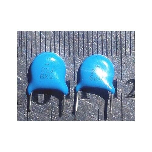 10pcs/lot High-voltage ceramic capacitors 6KV 6000V 2200P 222M 222 cischy