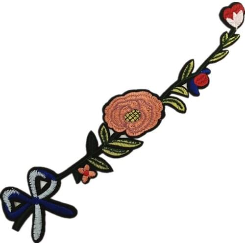 10PCS Iron-On Embroidery Flowers Patch Embroidered Plant Patches For Clothing Bag DIY Sewing Accessories Parches Para P0015