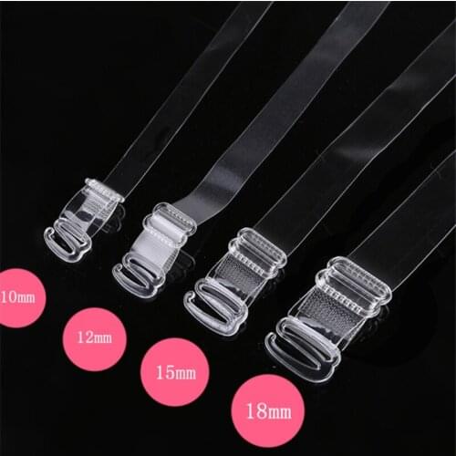 3 PCS Double-Shoulder Straps Transparent Slip-Resistant Belts Buckle Back Bra Strap Holder Adjustable