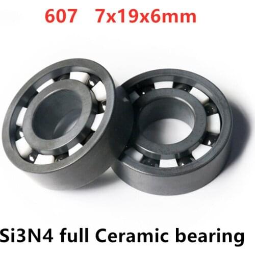 4pcs/10pcs Si3N4 full Ceramic bearing 607 7x19x6 mm silicon nitride ceramic ball bearings 7*19*6